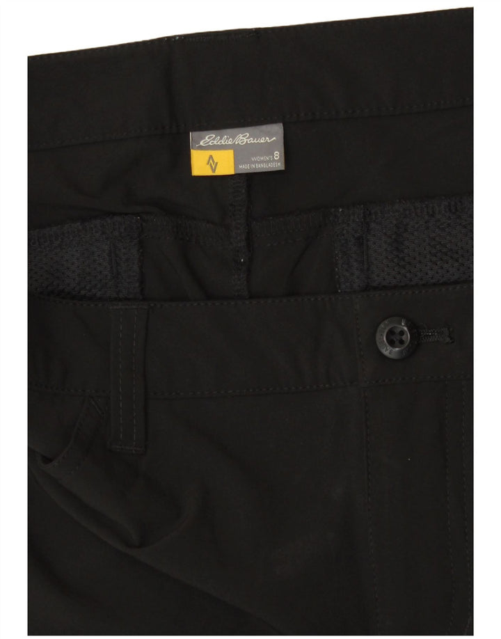 Eddie Bauer Pantalones cortos cargo para mujer US 8 Medium W30 Poliéster negro