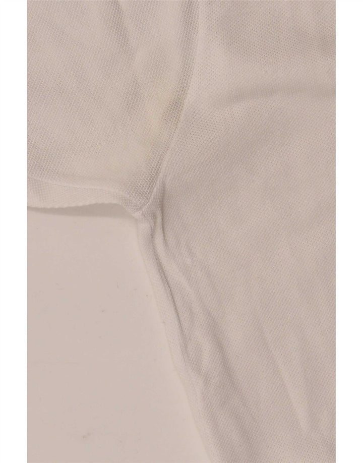 Lacoste Polo para hombre talla 3 pequeño algodón blanco