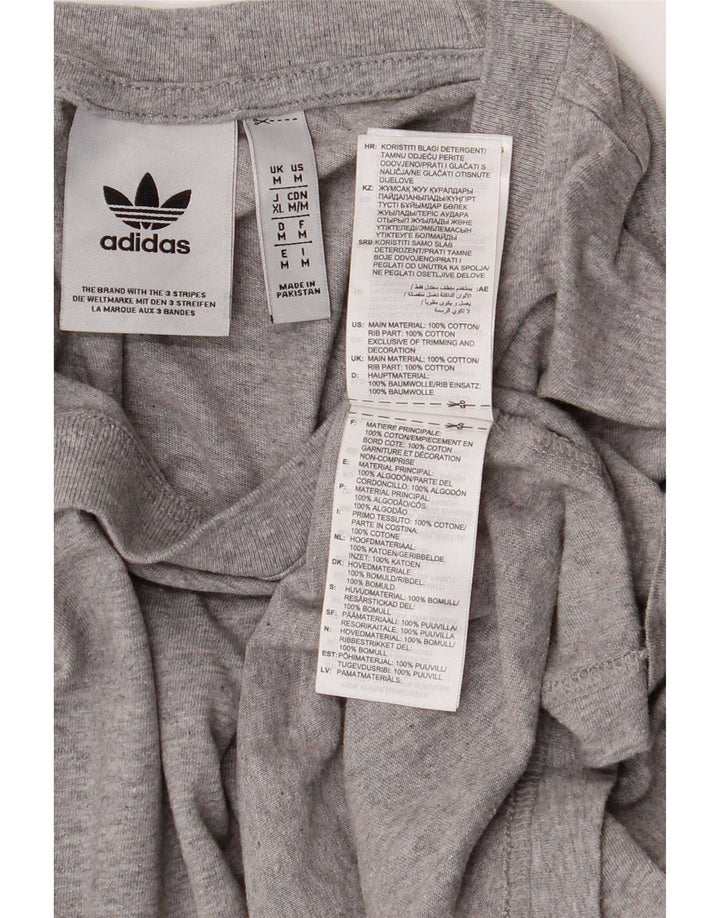 Camiseta Adidas Hombre Top Algodón Gris Medio