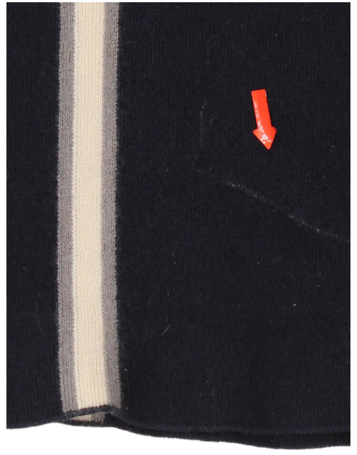 Jersey Lacoste para mujer con cuello barco talla 38 mediano azul marino a rayas