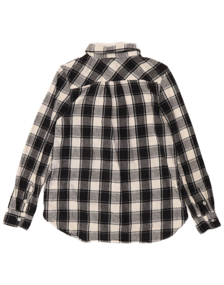 LEVI'S Camisa de franela para mujer UK 10 Small Black Check Cotton