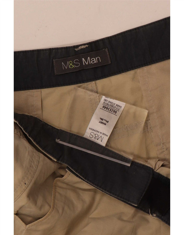 Marks & Spencer Pantalones cortos tipo cargo para hombre W36 Algodón beige grande