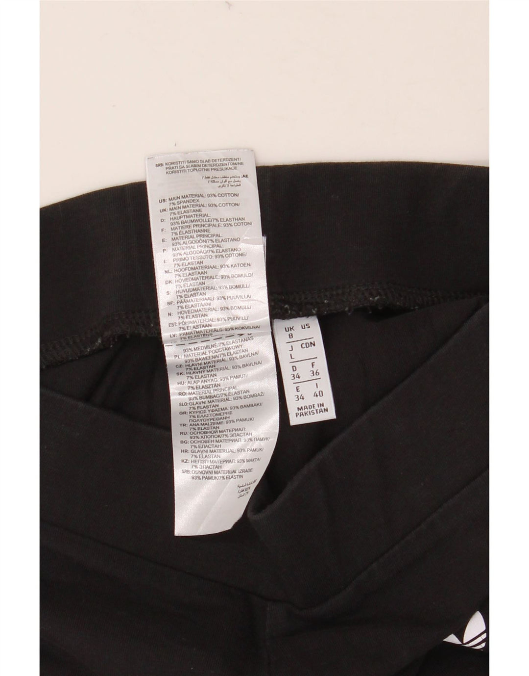 Leggings ADIDAS para mujer Reino Unido 8 Pequeño Algodón negro