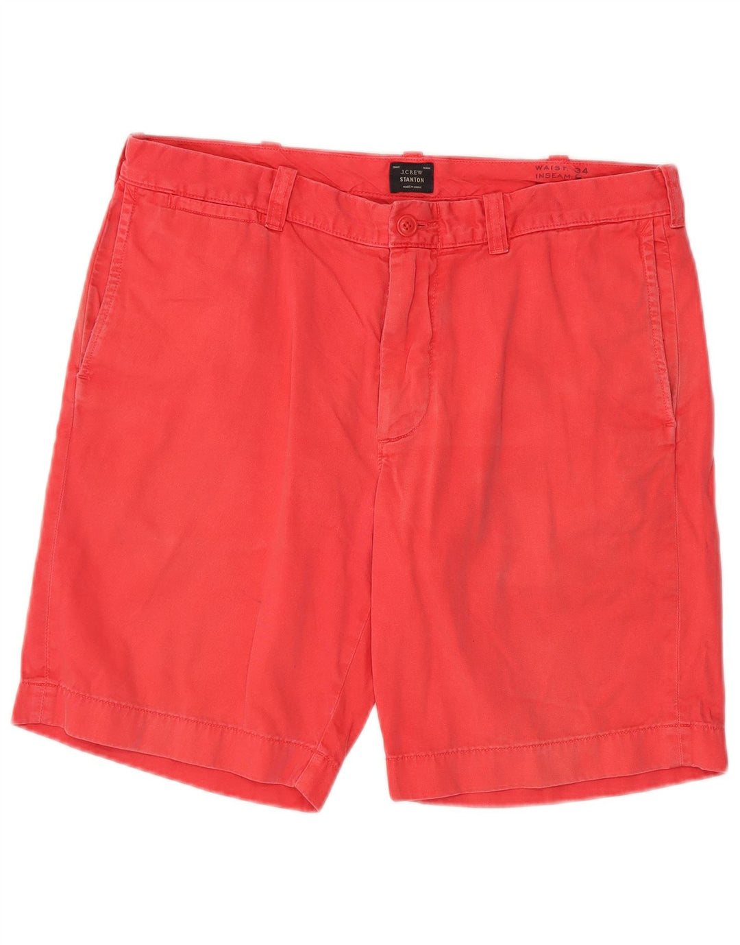 J. CREW Pantalones cortos chinos Stanton para hombre W34 Algodón rosa grande