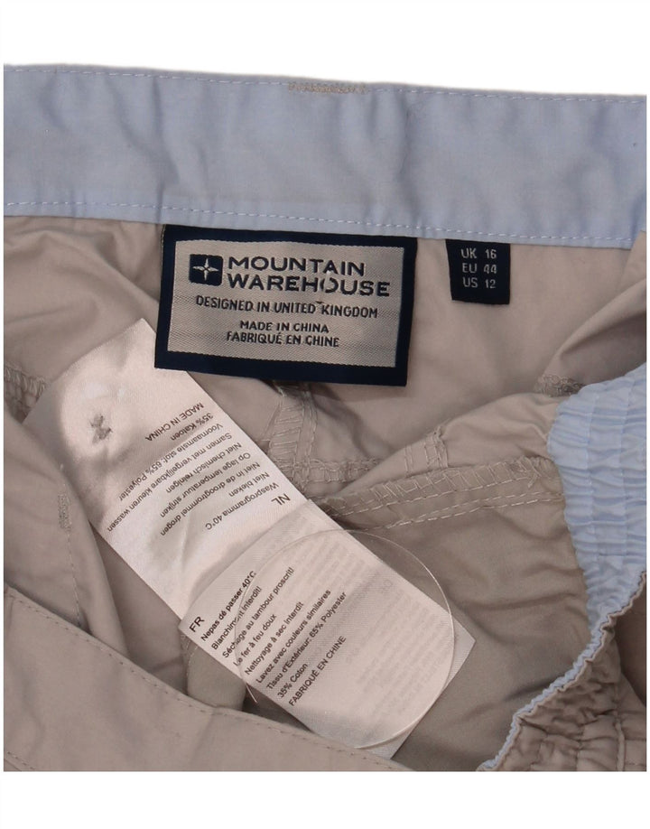 Bermudas para mujer Mountain Warehouse UK 46 Large W34 Beige Poliéster