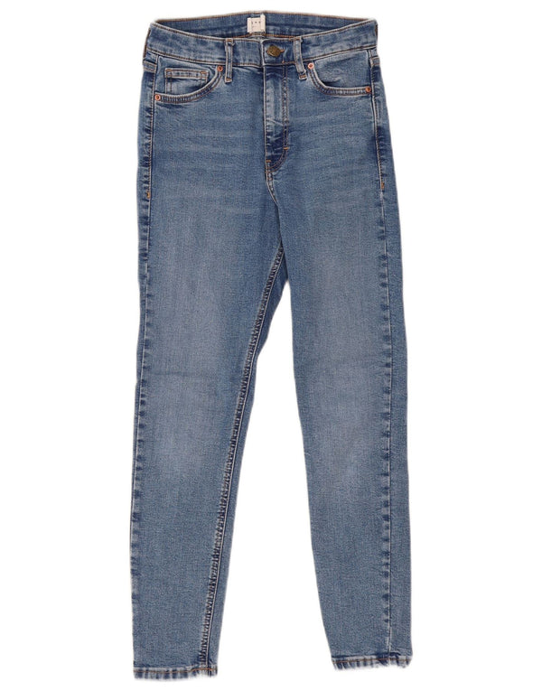 Topshop Vaqueros pitillo para mujer UK 8 Small W26 L25 Algodón azul