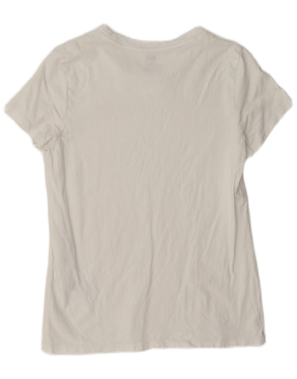 Levi's Camiseta para mujer Top UK 10 Small White Cotton
