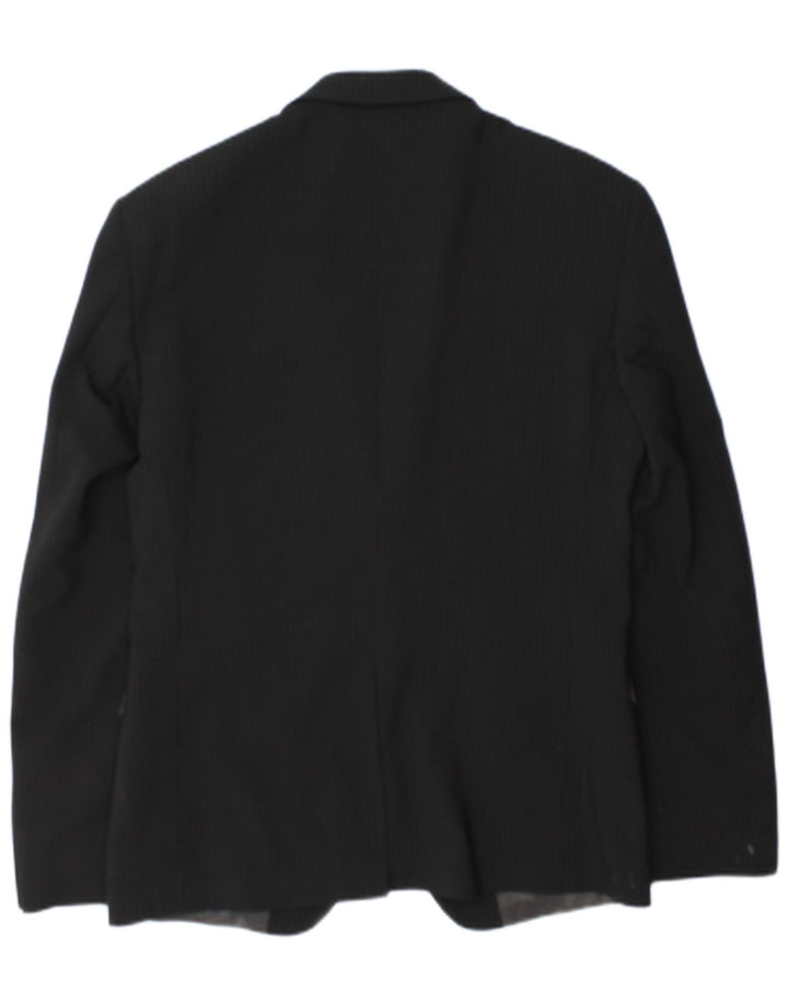 Calvin Klein Chaqueta tipo blazer con 1 botón para hombre IT 50 Grande a rayas negras