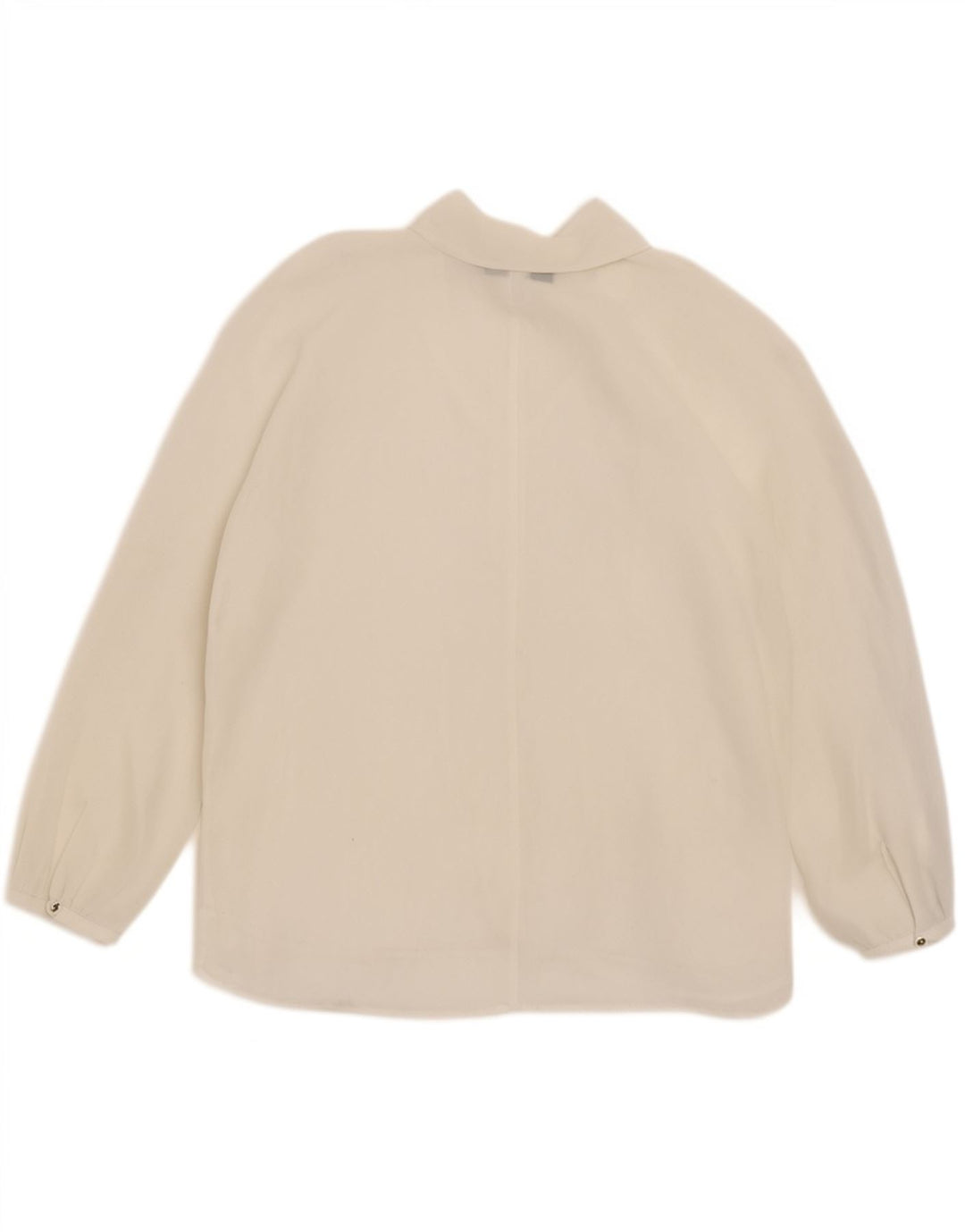 Zara Top transparente de manga larga con lazo frontal para mujer UK 46 Large White
