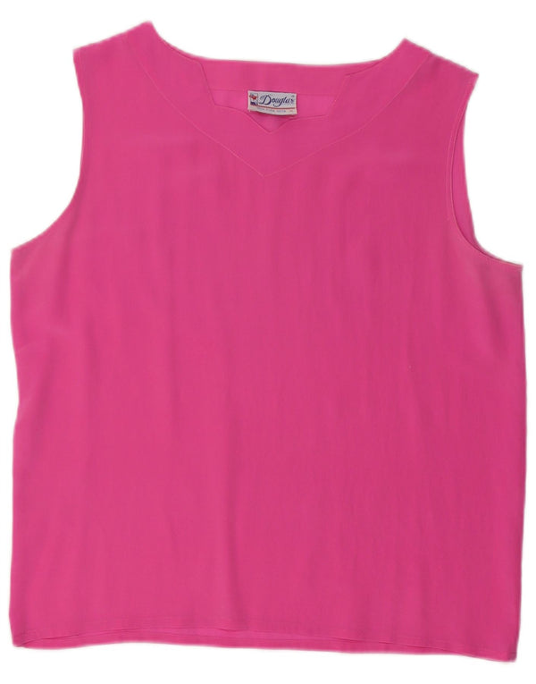 Douglas Blusa Sin Mangas para Mujer Top UK 44 Seda Rosa Mediana