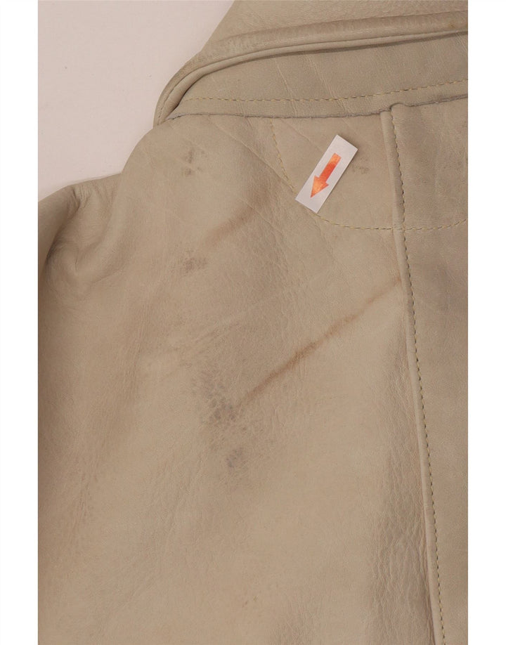 Vintage hombres ante chaqueta IT 50 grande beige
