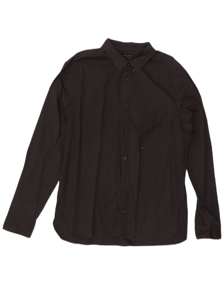 Camisa All Saints Hombre 2XL Algodón Negro