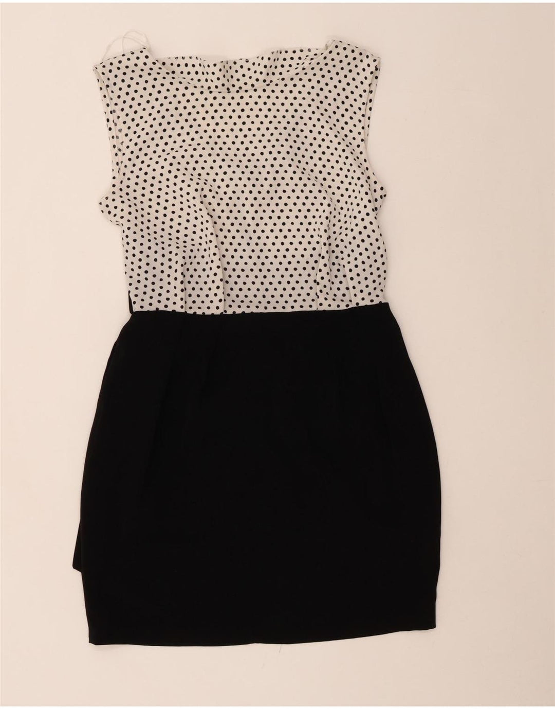 CLOSET Vestido tubo sin mangas para mujer UK 44 Mediano Lunares negros