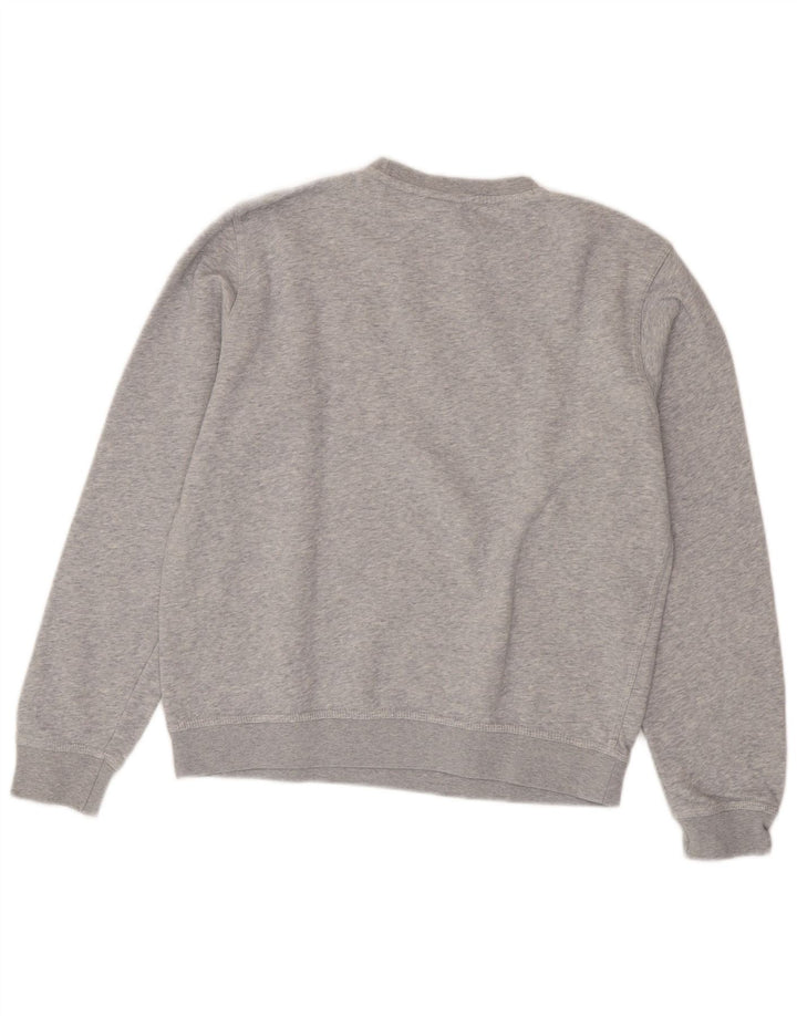 NIKE Womens Oversized Sweatshirt Jumper UK 14 Medium Grey Cotton