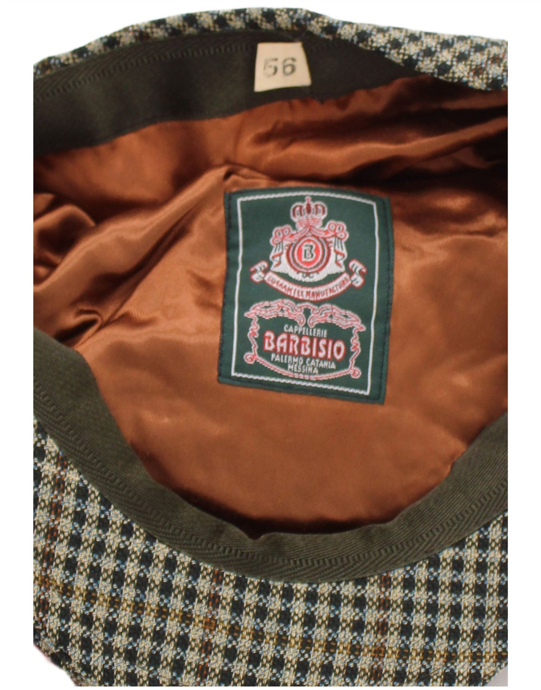 Barbisio Gorra Plana Hombre Marrón Medio Pata De Gallo Clásica