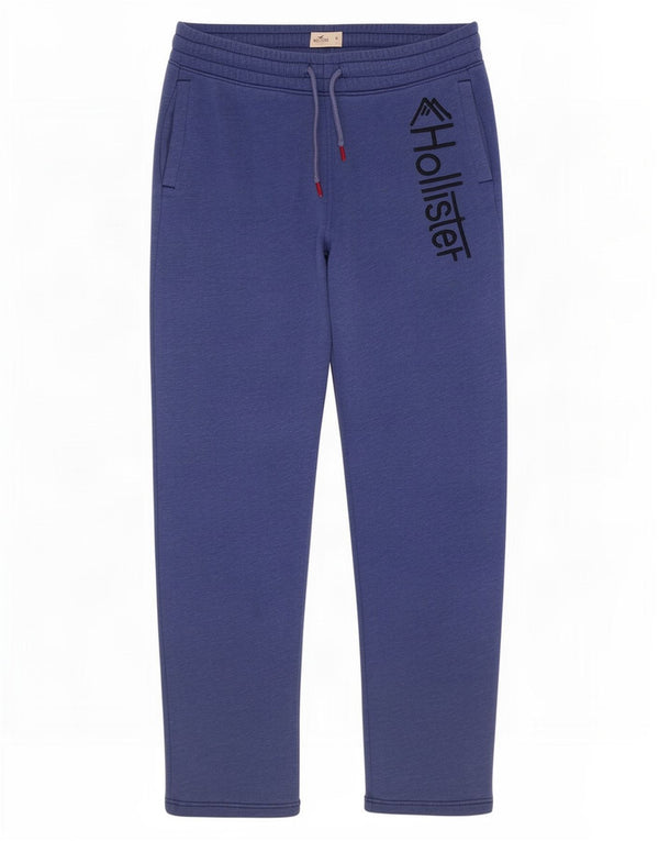 Hollister Mens Graphic Tracksuit Trousers Medium Blue Flecked Cotton