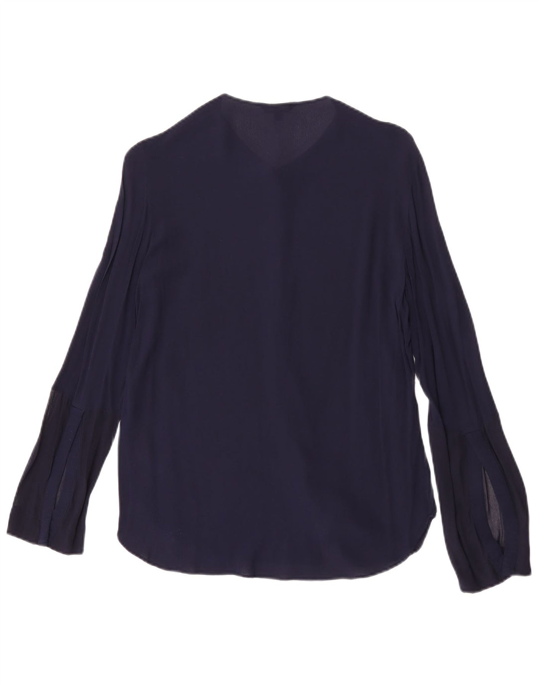 Massimo Dutti Blusa Camisa Mujer EU 40 Medio Azul Marino Viscosa