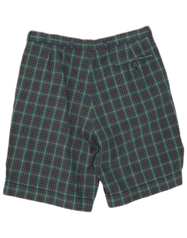 Lacoste Pantalones cortos chinos pegados para hombre Talla 42 Mediano W31 Algodón a cuadros verde