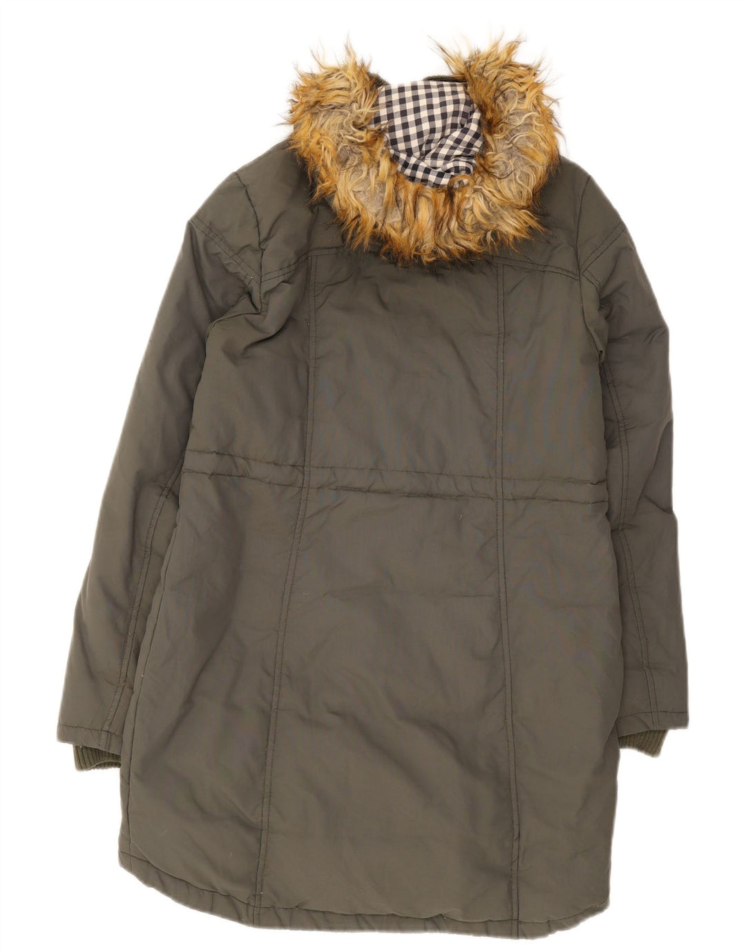 Parka con capucha para mujer Fat Face UK 10 Small Khaki Cotton
