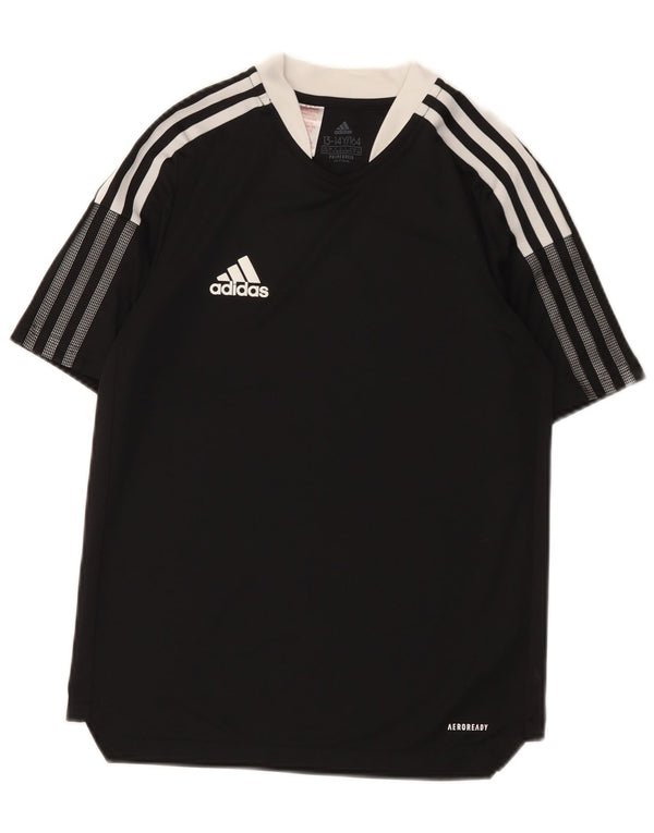 Adidas Camiseta Aeroready para niños 13-14 años Negro Colorblock Poliéster