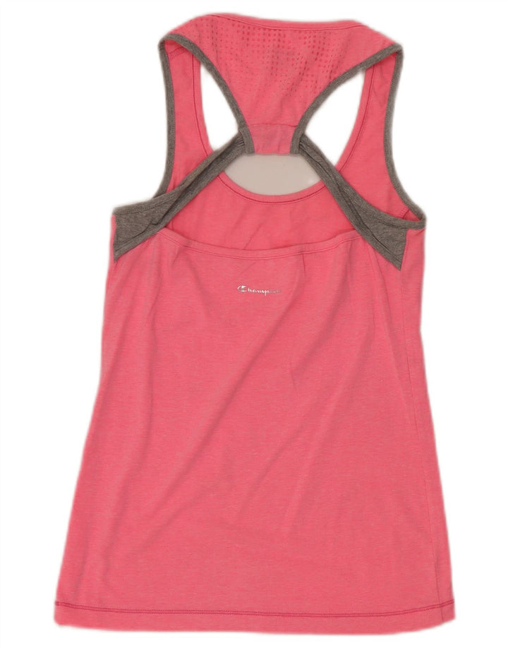 Champion Top Corto Sin Mangas para Mujer Reino Unido 12 Mediano Rosa Manchado
