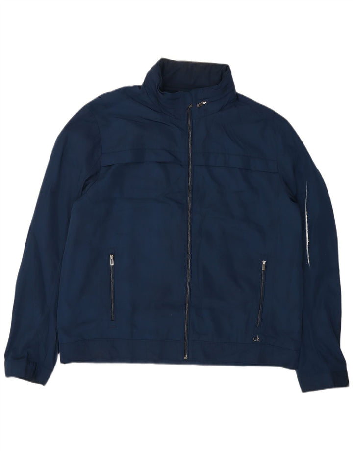 Calvin Klein Chaqueta Bomber para Hombre UK 42 XL Poliéster Azul Marino