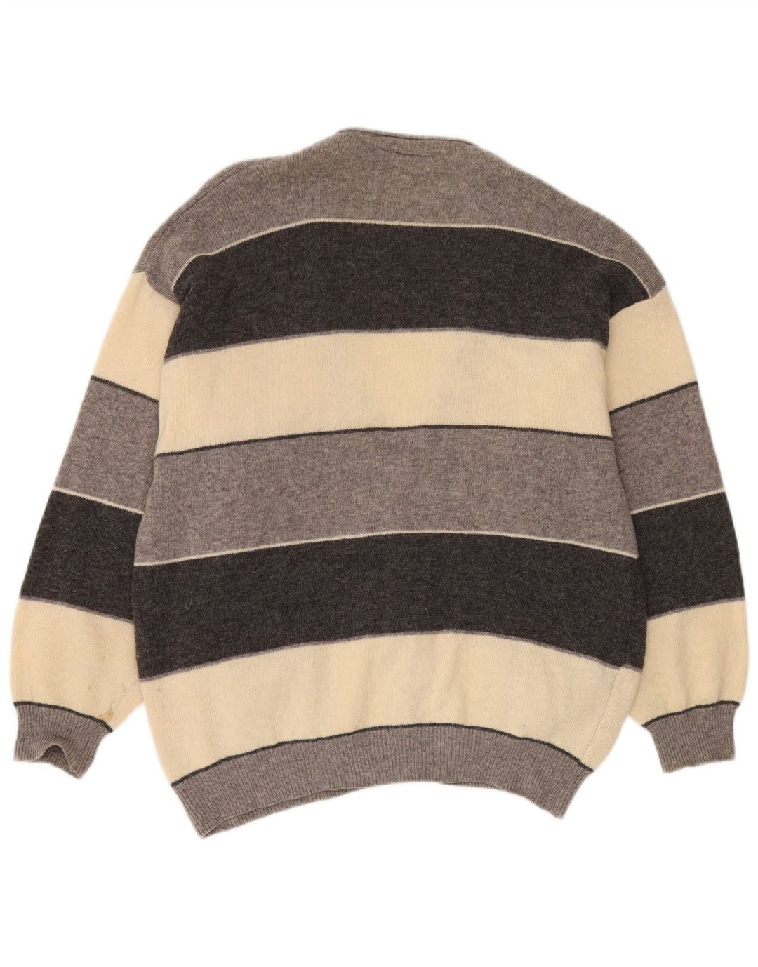 Brian Scott Cárdigan holgado para hombre IT 50 gris medio a rayas