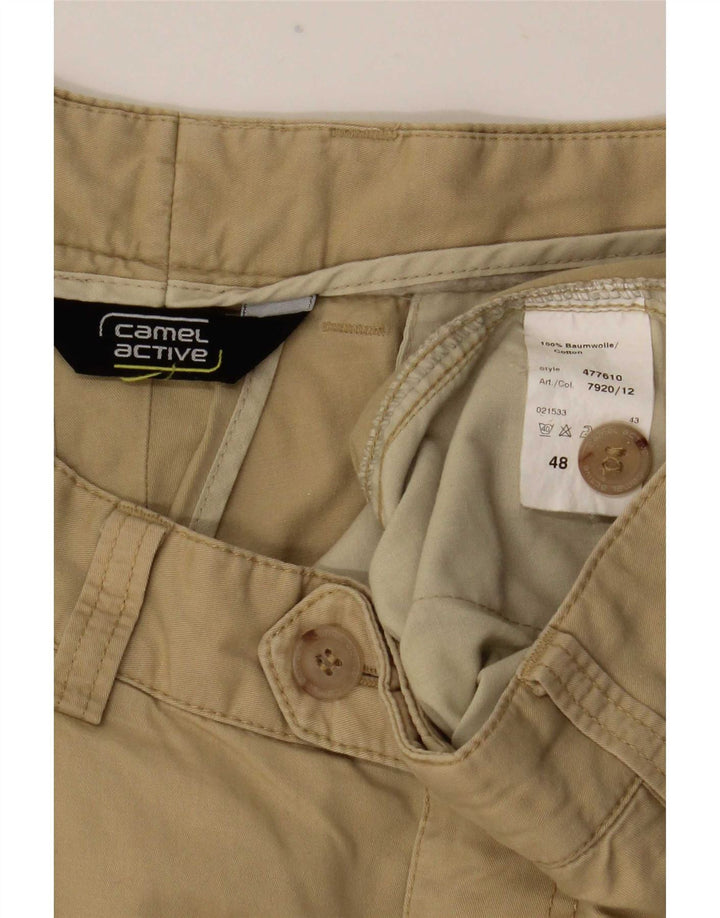 Camel Active Pantalón de traje con pinzas para hombre EU 48 Medium W33 L32 Algodón beige