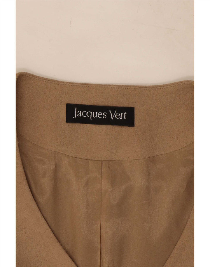 Chaqueta blazer de 4 botones para mujer Jacques Vert UK 18 XL Poliéster floral beige