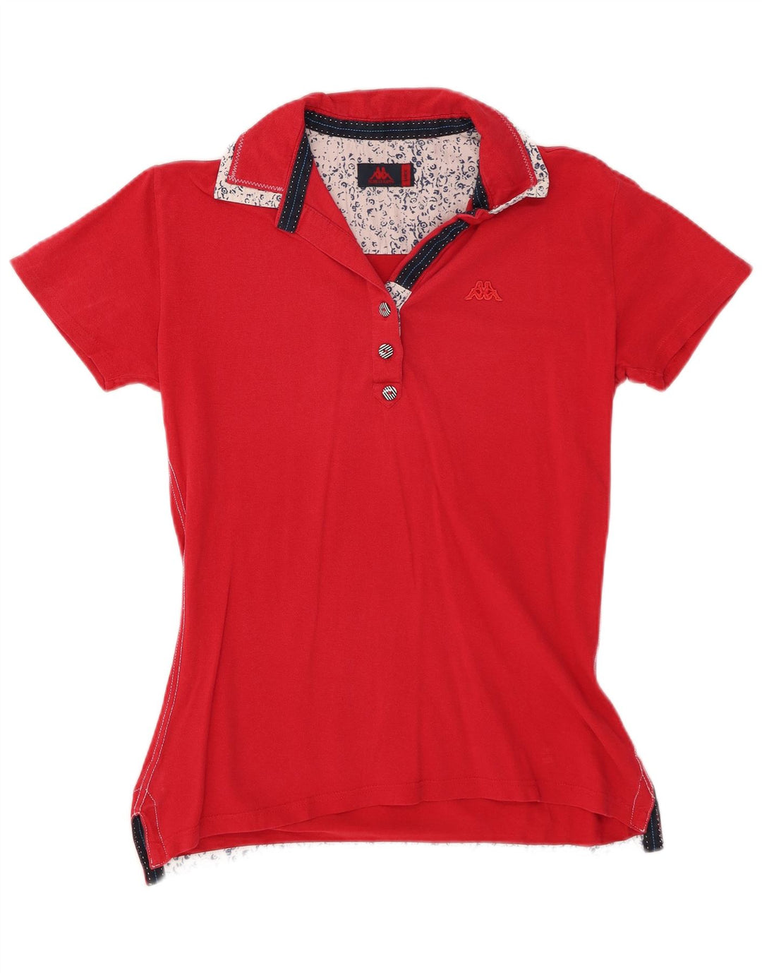 KAPPA Polo para mujer UK 44 Grande Algodón rojo