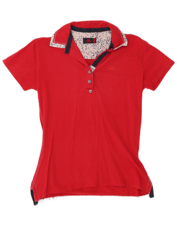 KAPPA Polo para mujer UK 44 Grande Algodón rojo