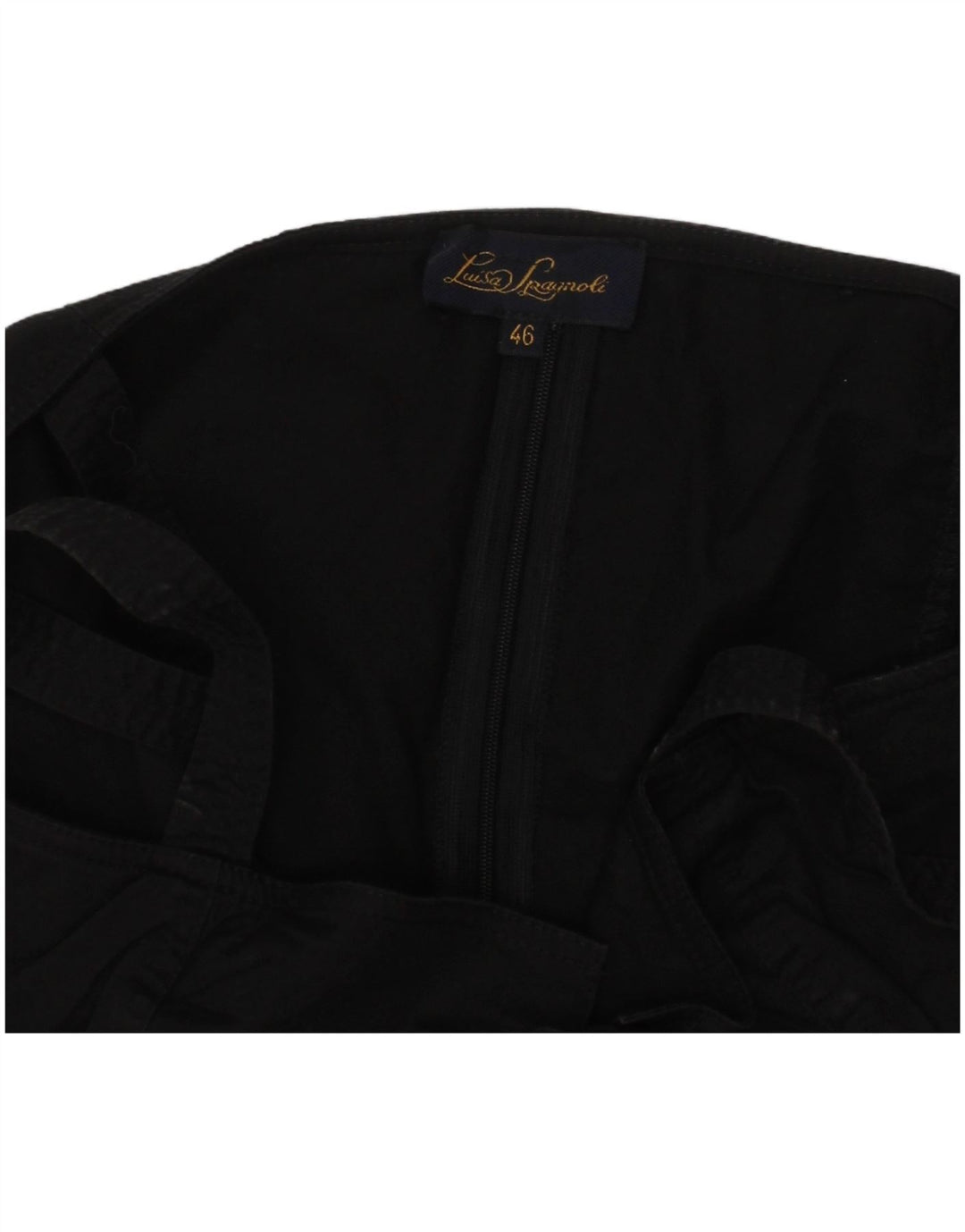 LUISA SPAGNOLI Top Corsé Mujer IT 46 Grande Algodón Negro