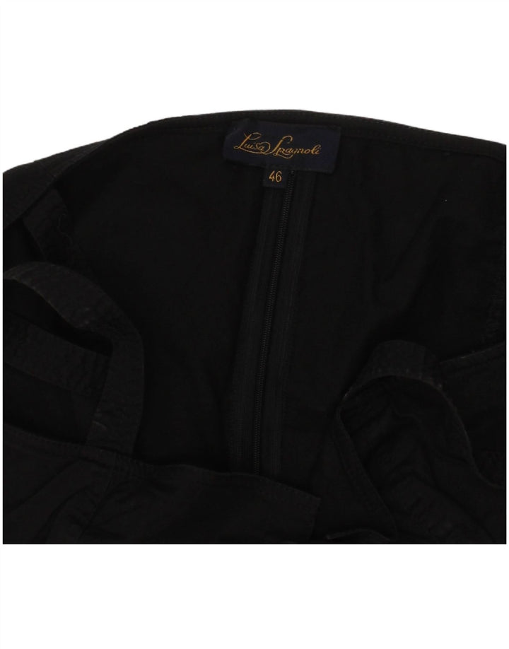 LUISA SPAGNOLI Top Corsé Mujer IT 46 Grande Algodón Negro
