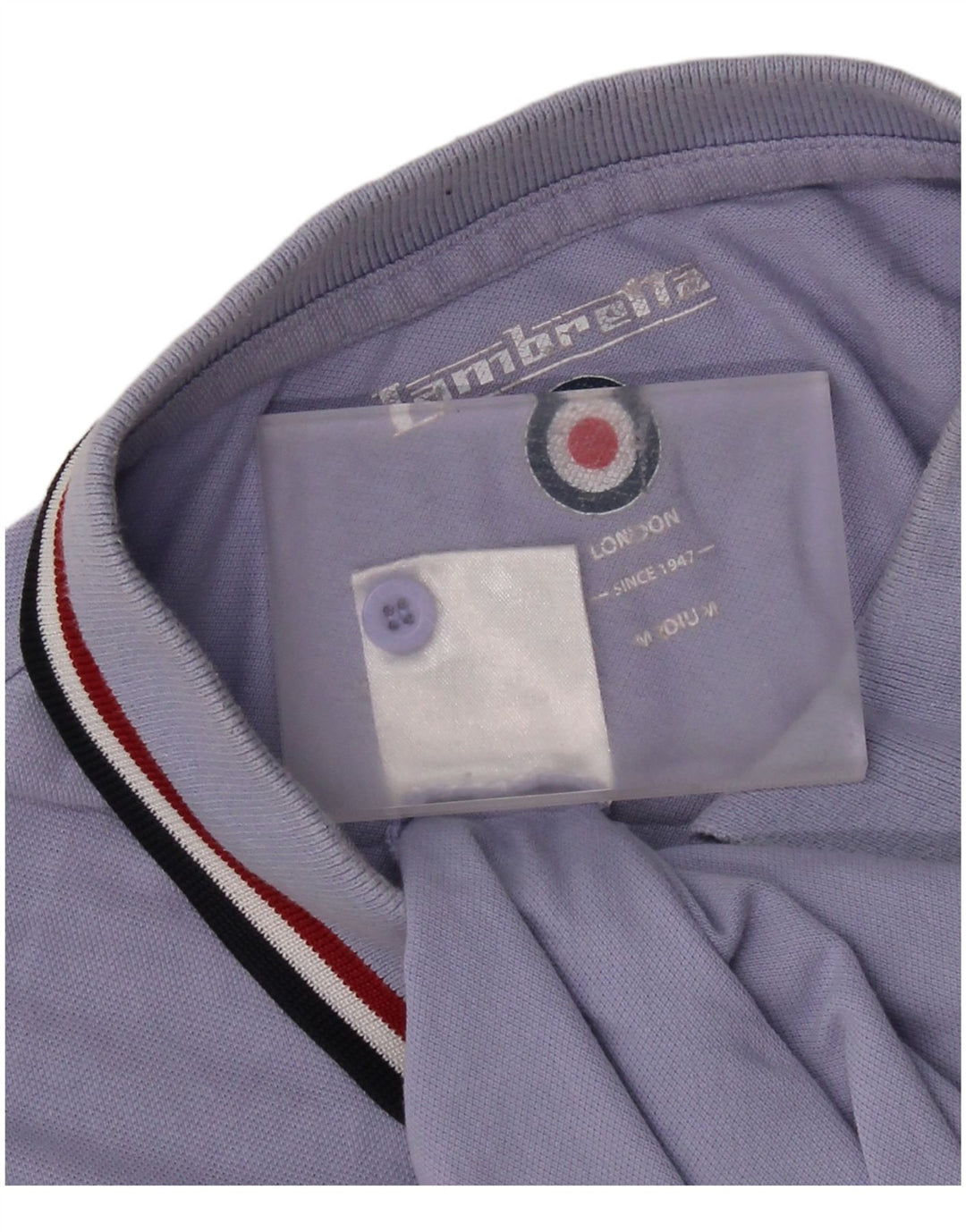 Polo Lambretta Hombre Algodón Azul Medio