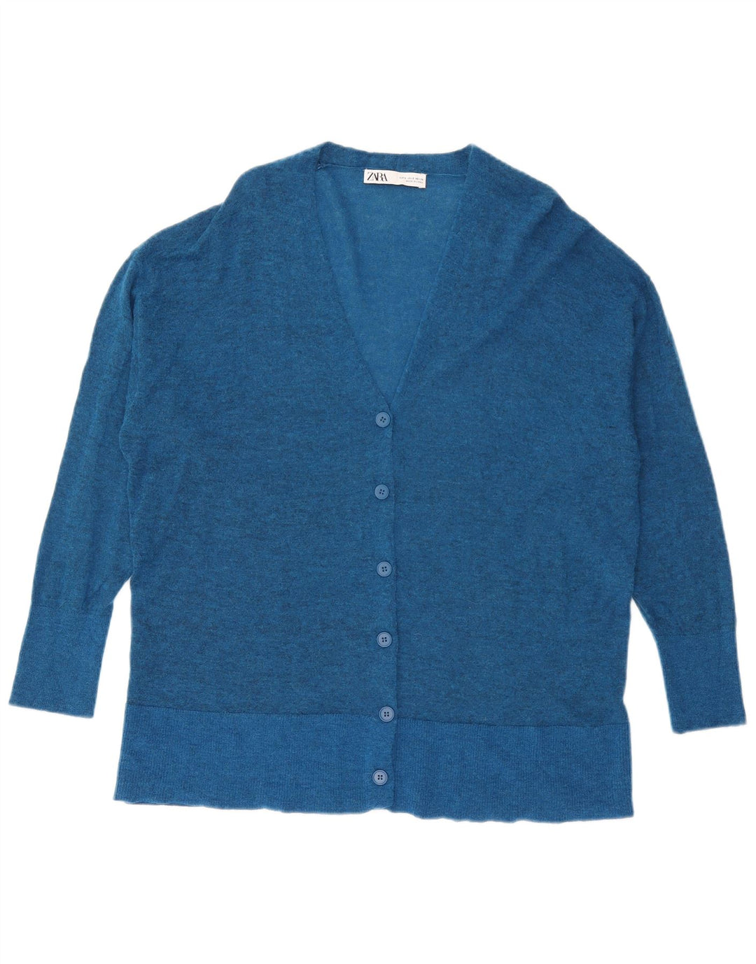 Zara Mujer Suéter Cárdigan Extragrande UK 10 Small Azul