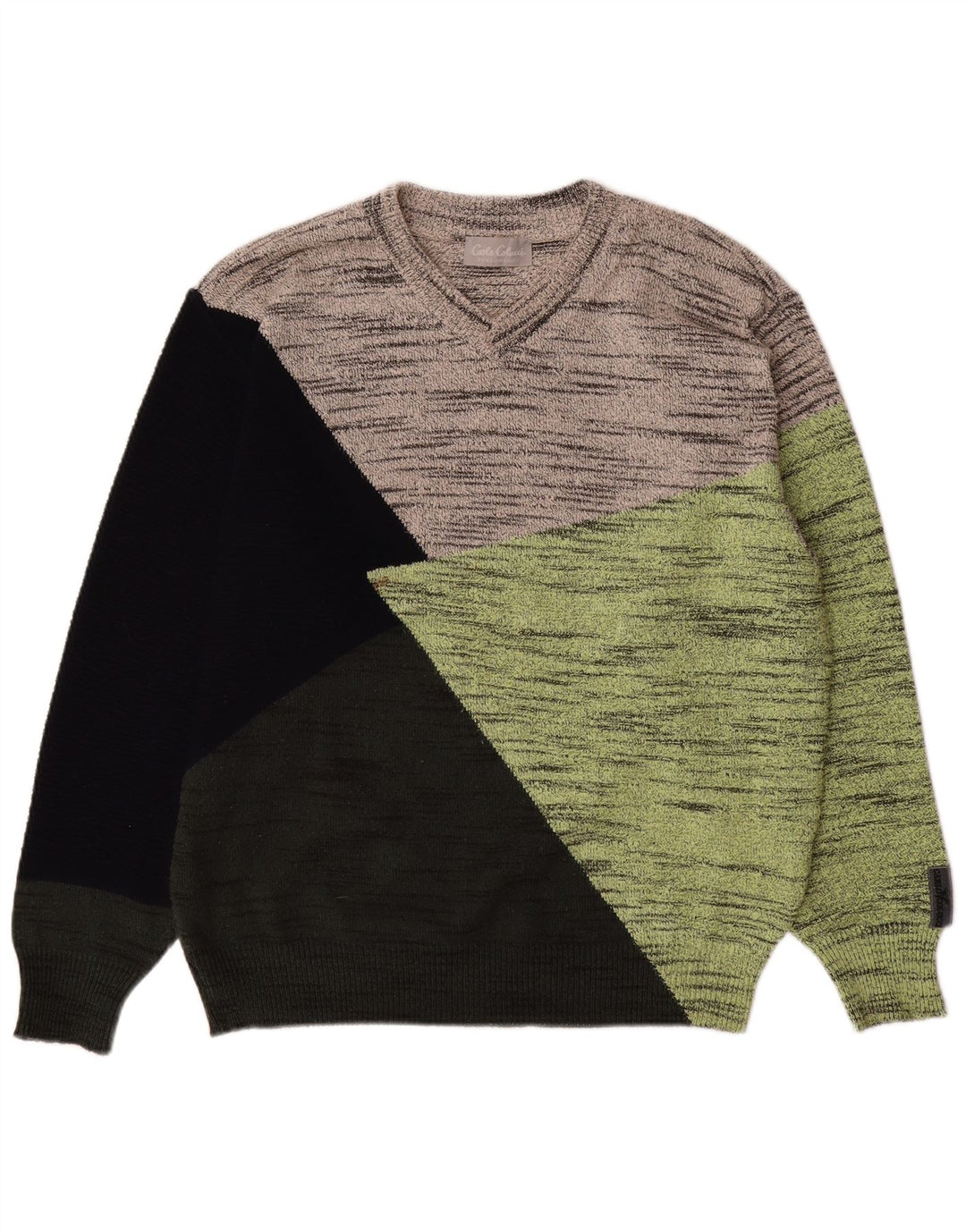 Carlo Colucci Jersey con cuello en V para hombre IT 52 Large Multicolor