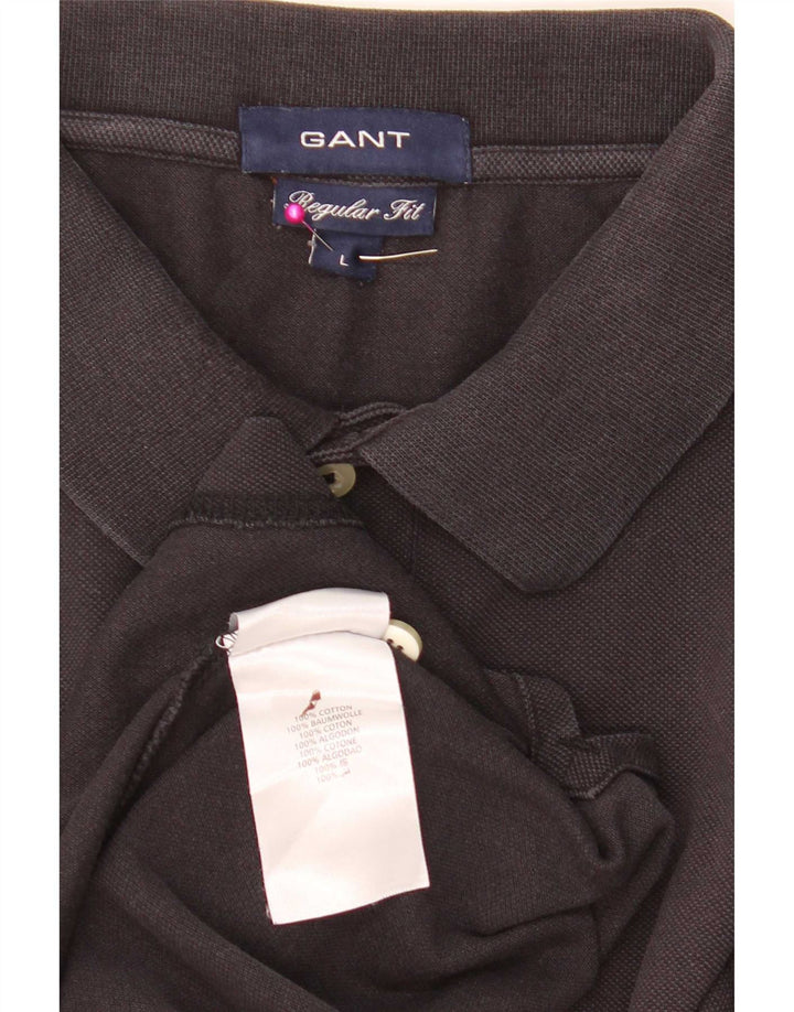 Gant Polo Regular Fit Para Hombre Algodón Negro Grande