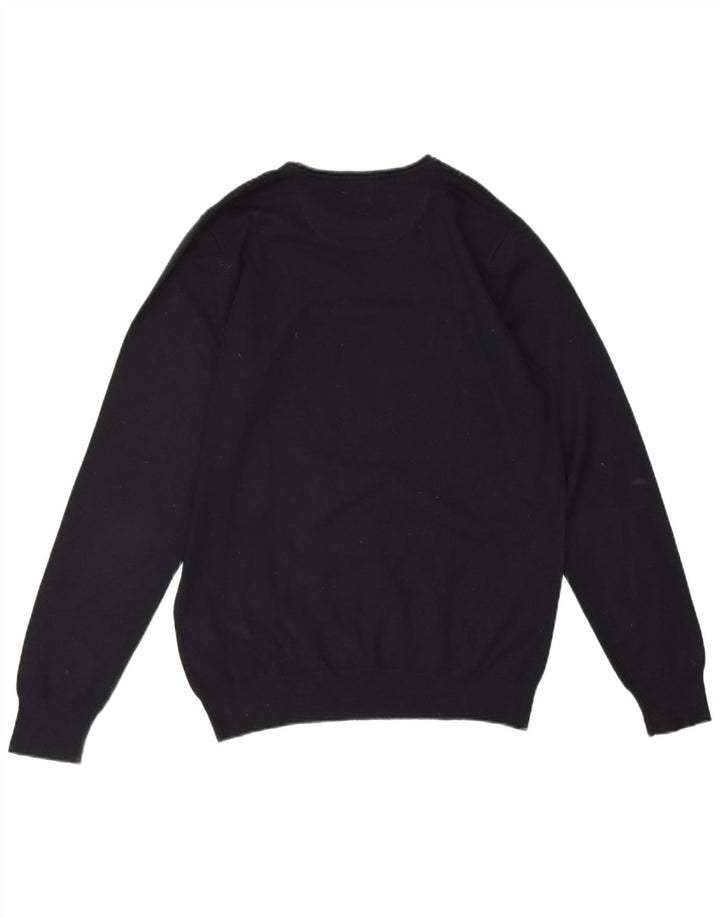 Liu Jo Jersey con cuello redondo para hombre, talla grande, viscosa, azul marino