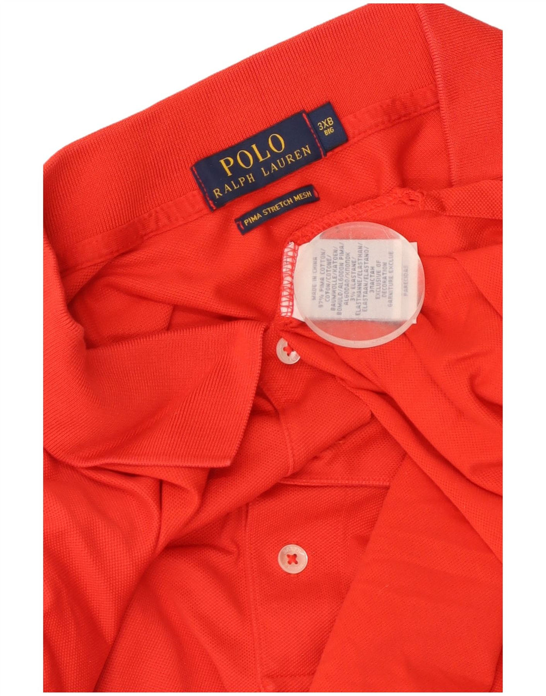 POLO RALPH LAUREN Polo grande para hombre 3XL Algodón rojo
