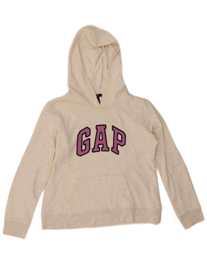 Gap - Sudadera con capucha para mujer, diseño gráfico, talla 40, color blanco