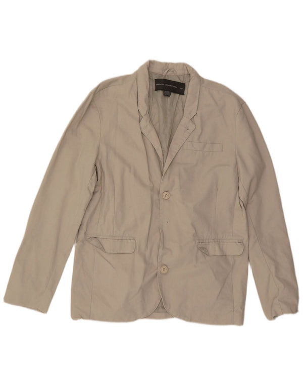 French Connection Chaqueta tipo blazer de 2 botones para hombre UK 42 XL Algodón beige