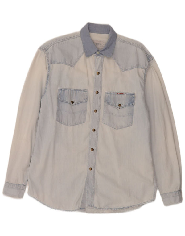 Wampum Camisa Vaquera Azul Medio Hombre