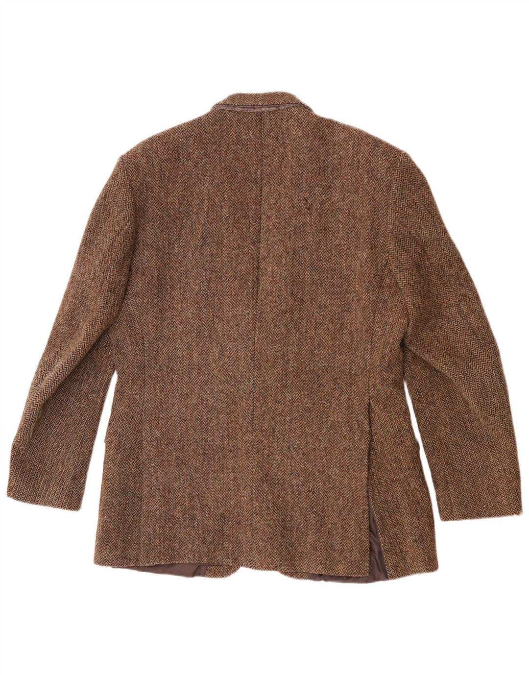 Harris Tweed Chaqueta tipo blazer de 2 botones para hombre Reino Unido 40 Lana de espiga marrón grande