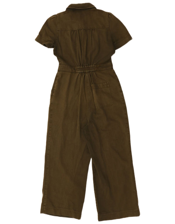 Whistles Womens Short Sleeve Denim Jumpsuit UK 8 Small  Green Cotton