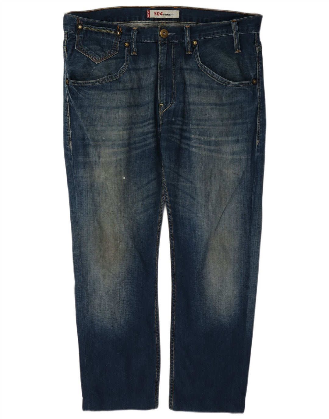 Levi's Hombre 504 Vaqueros Rectos W36 L27 Algodón Azul