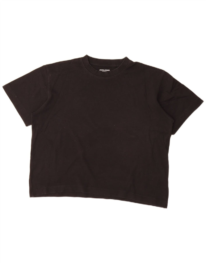 Jack & Jones - Camiseta holgada para hombre, talla pequeña, color negro