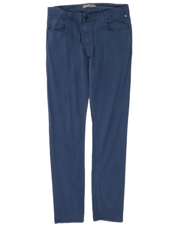 Zara Mens Slim Casual Pantalones EU 44 Large W34 L33 Azul