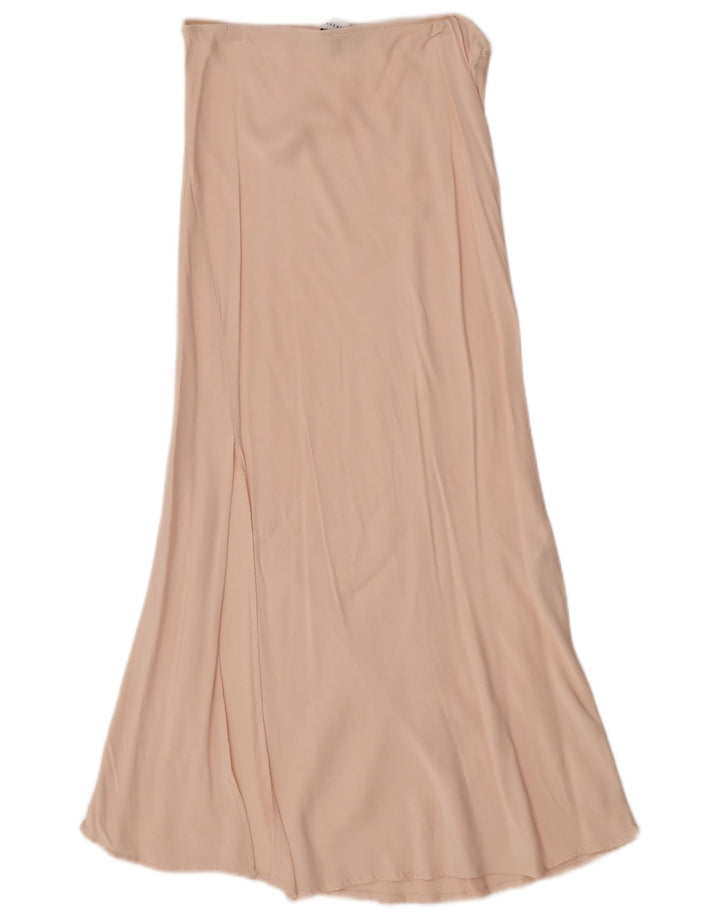 Falda larga para mujer Warehouse UK 12 Medium W28 Viscosa beige