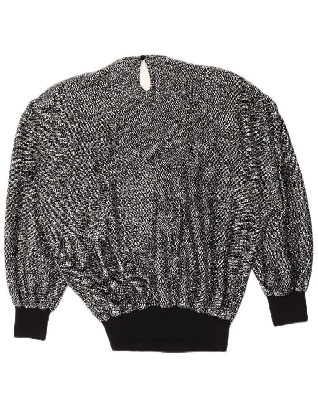 Vintage mujer blusa top Reino Unido 16 plata grande