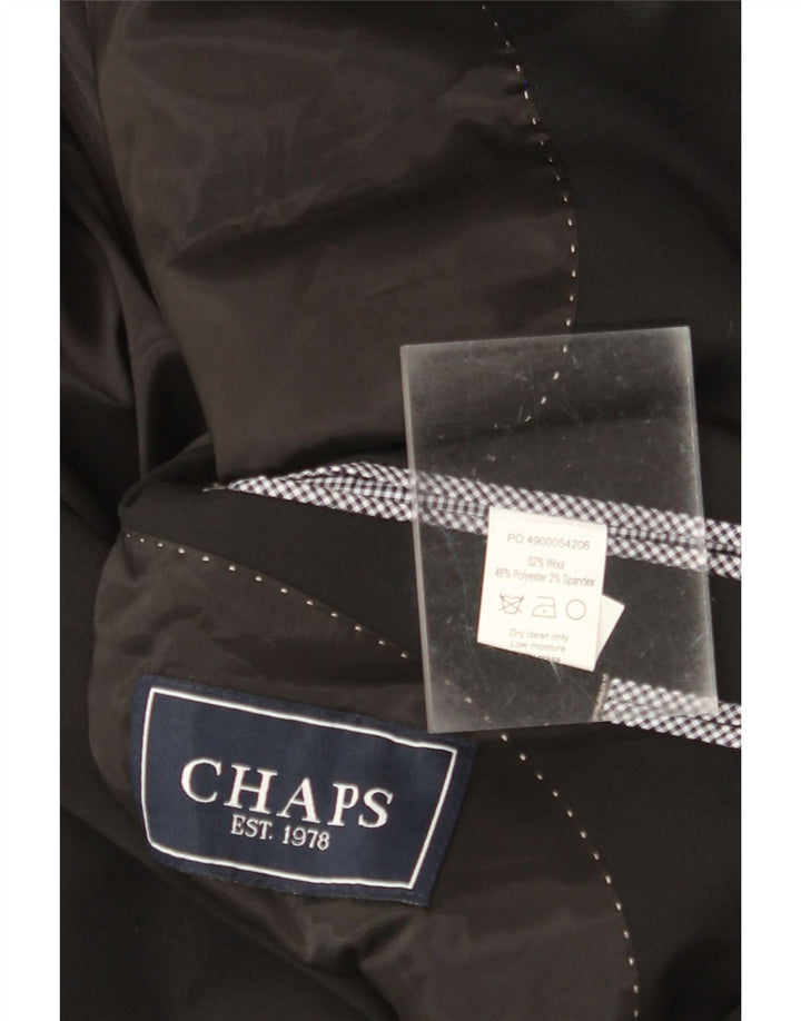 CHAPS Chaqueta tipo blazer de 2 botones para hombre UK 38 Mediana lana negra